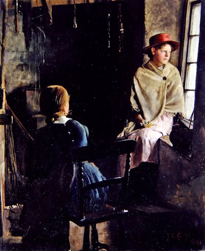A Cottage Interior, Newlyn (1884 (óleo sobre tela) de Thomas Cooper Gotch