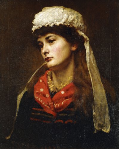 Uma moça de Newlyn, 1889 de Thomas Cooper Gotch