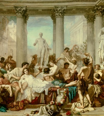 Detalhe de: Os Romanos da Decadência, Pintura de Thomas Couture (1815-1879) de Thomas Couture