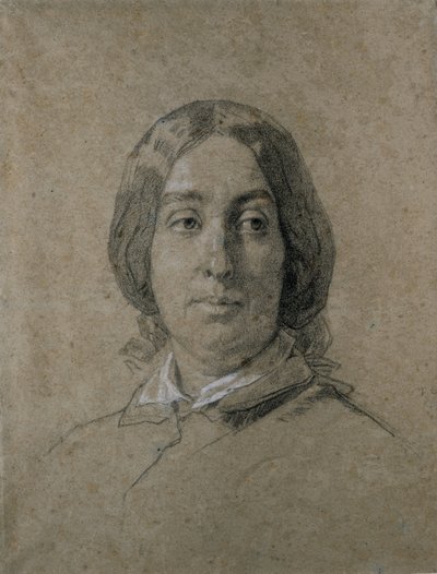 Retrato de George Sand. de Thomas Couture