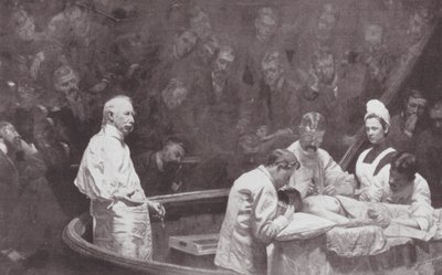 Filadélfia: Dr. D Hayes Agnew, no final de uma clínica (litografia) de Thomas Cowperthwait (after) Eakins