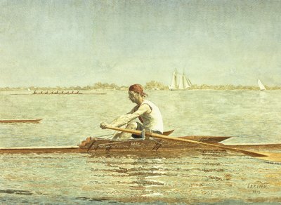John Biglin em um único Scull, 1873 de Thomas Cowperthwait Eakins