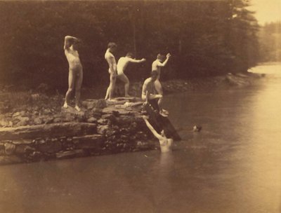 Estudo para o buraco de natação de Thomas Cowperthwait Eakins