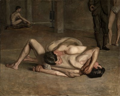 Wrestlers de Thomas Cowperthwait Eakins