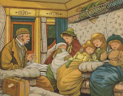 A viagem noturna para Calais (cor litho) de Thomas Crane