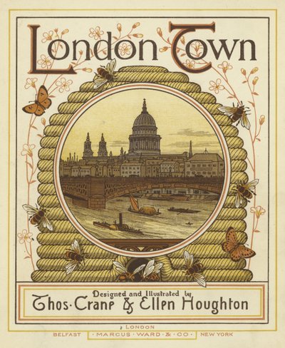 Vista, de, a, rio thames, com, st paul, catedral, além de Thomas Crane
