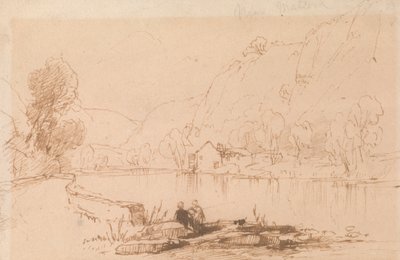Pescador junto a um rio de Thomas Creswick