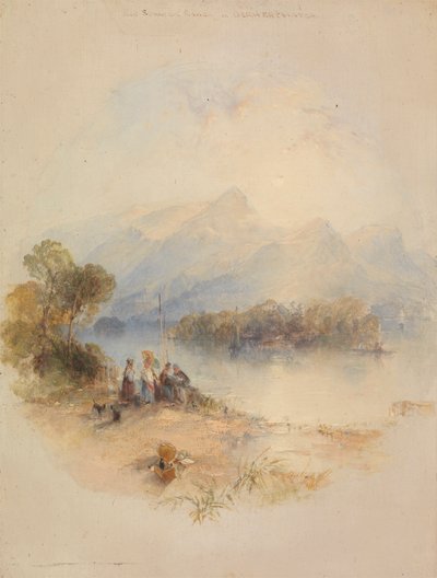 O Cortador de Verão, Derwent Water de Thomas Creswick