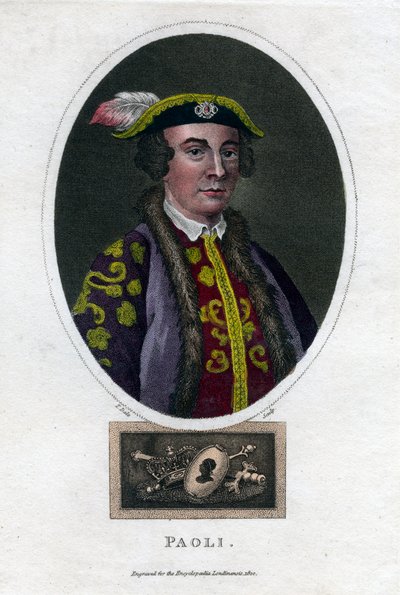Pascal Paoli, general e patriota corso do século XVIII, 1820. de Thomas Dale