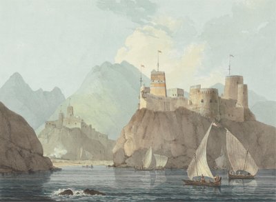 Vista Leste dos Fortes Jellali e Merani, Muskat de Thomas Daniell