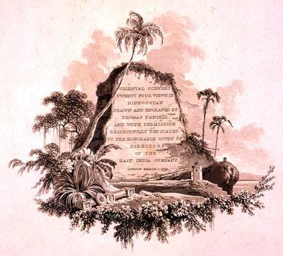 Frontispício de "Oriental Scenery": Vinte e Quatro Vistas em Hindoostan