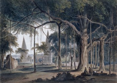 Templos Hindus em Agori, Uttar Pradesh, de Thomas Daniell