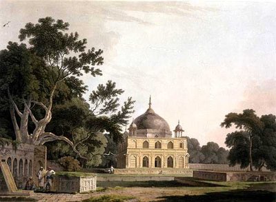 Mausoléu do Sultão Chusero, perto de Allahabad, de "Oriental Scenery": Vinte e Quatro Vistas em Hindoostan