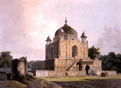 Mausoléu do Sultão Purveiz, perto de Allahabad, de "Oriental Scenery": Vinte e Quatro Vistas em Hindoostan