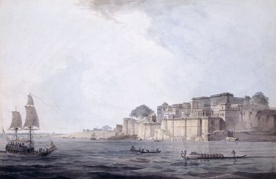 Ramnagar, perto de Benares [Varanasi], Uttar Pradesh, c. 1788-9 de Thomas Daniell