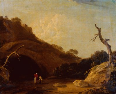 A entrada para uma caverna perto de Gyah (óleo sobre tela) de Thomas Daniell