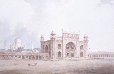 O portal do Taj Mahal, Agra, Uttar Pradesh, de Thomas Daniell