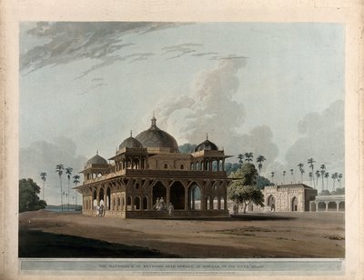 Mausoléu de Mucdoom Shah Dowlut, em Moneah de Thomas Daniell