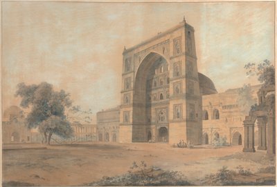 A Mesquita em Juanpore Construída pelo Sultão Hussain Sherki | Tirada em Dezembro de 1789 de Thomas Daniell