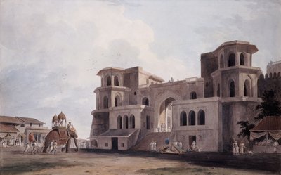 Portão Panch Mahal, Lucknow, Uttar Pradesh, c. 1789 de Thomas Daniell