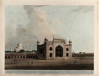 O Taje Mahal, em Agra de Thomas Daniell