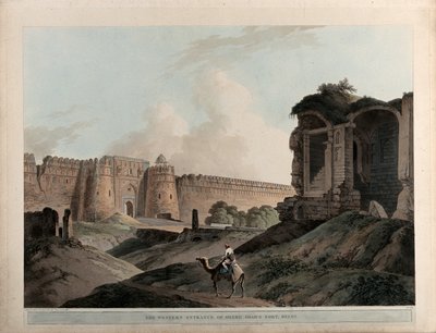 A entrada ocidental do Forte de Shere Sha de Thomas Daniell