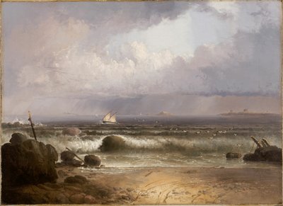 Chegando Squall Nahant Beach com uma chuva de verão, 1835. de Thomas Doughty