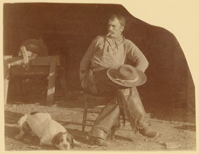[Cowboy no Rancho B-T, Território do Missouri] de Thomas Eakins