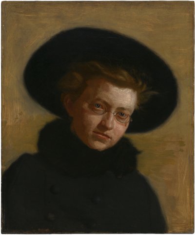 Retrato de Lillian Hammit (Rapariga com um chapéu grande) de Thomas Eakins