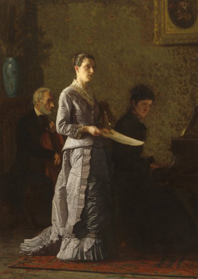 Cantando uma música patética de Thomas Eakins