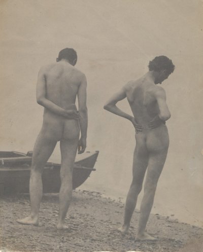 Thomas Eakins e John Laurie Wallace em uma praia, ca. 1883. de Thomas Eakins