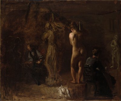William Rush Esculpindo a sua figura alegórica do rio Schuylkill, Estudo de Thomas Eakins