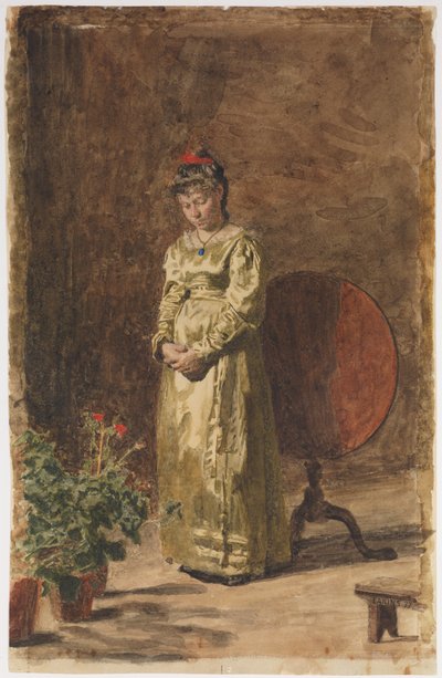 Jovem rapariga a meditar de Thomas Eakins