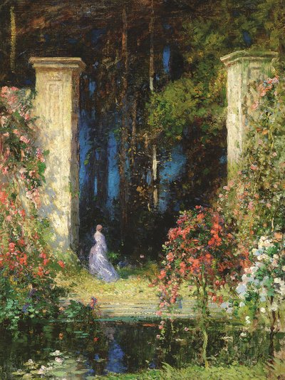 A velha porta de entrada (óleo sobre tela) de Thomas Edwin Mostyn