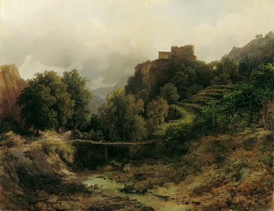 Castelo do Tirol perto de Merano de Thomas Ender