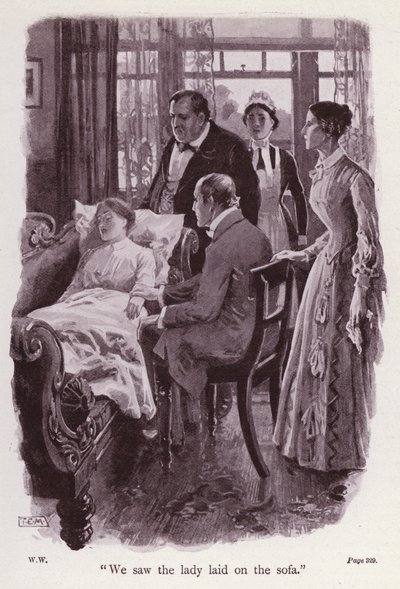Ilustração para The Woman In White by Wilkie Collins (litho) de Thomas Eyre Macklin