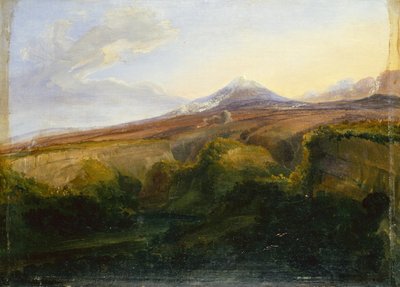 Uma Vista do Vesúvio (óleo a bordo) de Thomas Fearnley