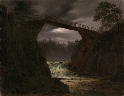 "Arendal Bridge, Noruega" Pintura de Thomas Fearnley (1802-1842) 1843 Museu Nacional de Arte, Oslo Noruega de Thomas Fearnley