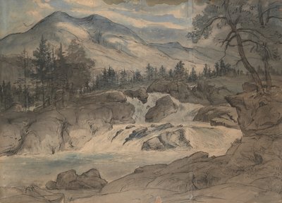 As Cataratas do Labro, 1824-42. de Thomas Fearnley
