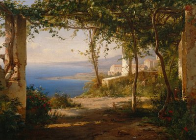 Vista sobre o Golfo de Napoli de Thomas Fearnley