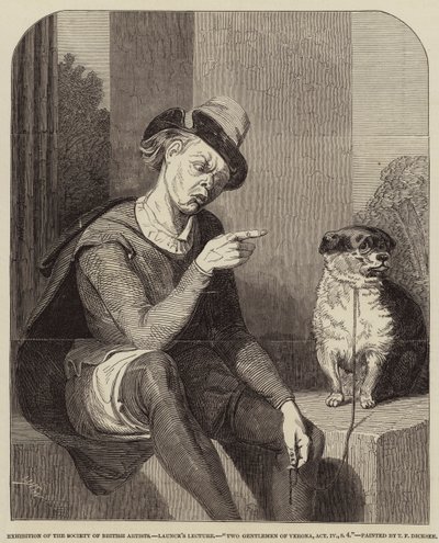 Palestra de Launce, dois senhores de Verona, ato IV, cena 4 de Thomas Francis Dicksee