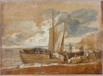 Uma balsa de gado, 1784-1788 de Thomas Gainsborough