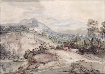 Uma paisagem montanhosa de Thomas Gainsborough