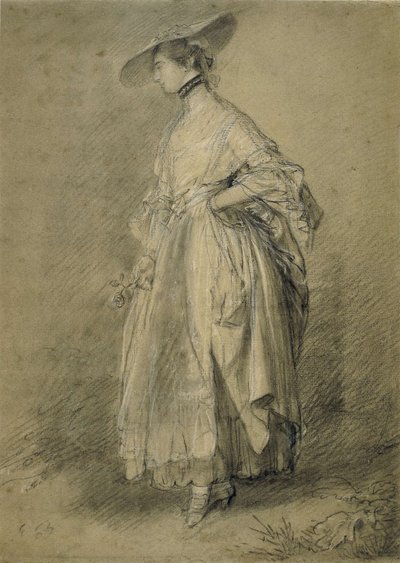 "Uma mulher com uma rosa" de Thomas Gainsborough