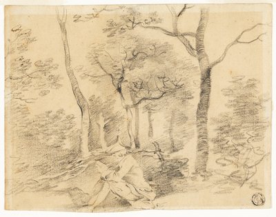 Gainsborough Esboçando em Woods de Thomas Gainsborough