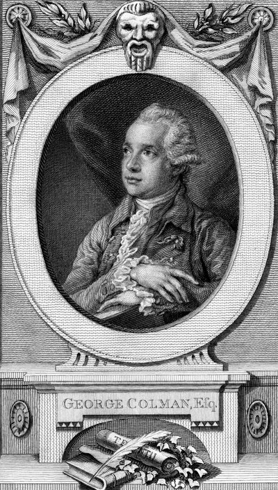 George Colman, o Velho, gravado por John Hall de Thomas Gainsborough