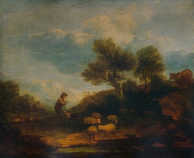 Paisagem com ovelhas, século XVIII, 1935 de Thomas Gainsborough