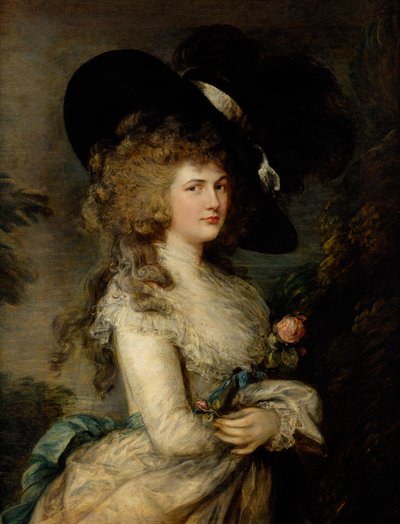 Retrato de Georgiana, Duquesa de Devonshire, c.1785-87 (óleo sobre tela) de Thomas Gainsborough