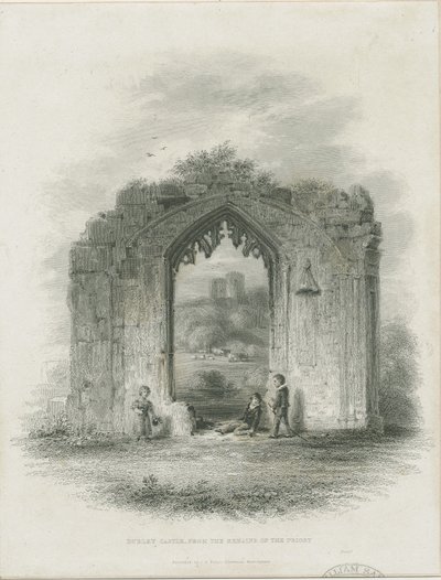 Castelo Dudley - The Keep: engraving (vinheta), nd [ 19 cent] (impressão) de Thomas Garner
