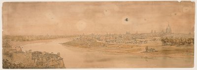 Uma seleção de vinte das vistas mais pitorescas de Paris: uma visão geral de Paris, tirada de Chaillot de Thomas Girtin